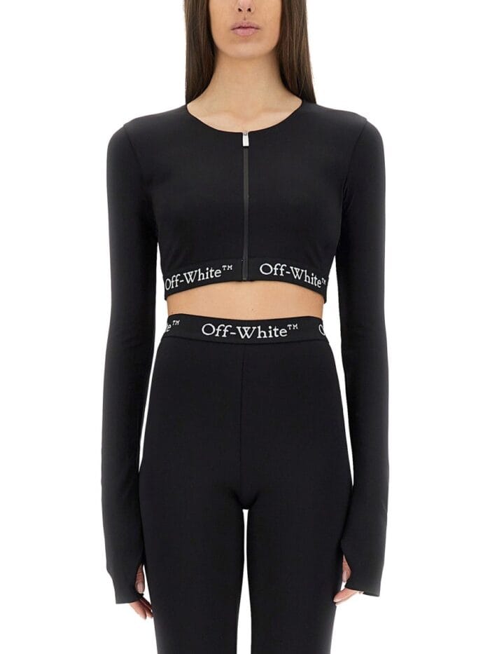 Off-white CROPPED TOP WITH LOGOED BAND