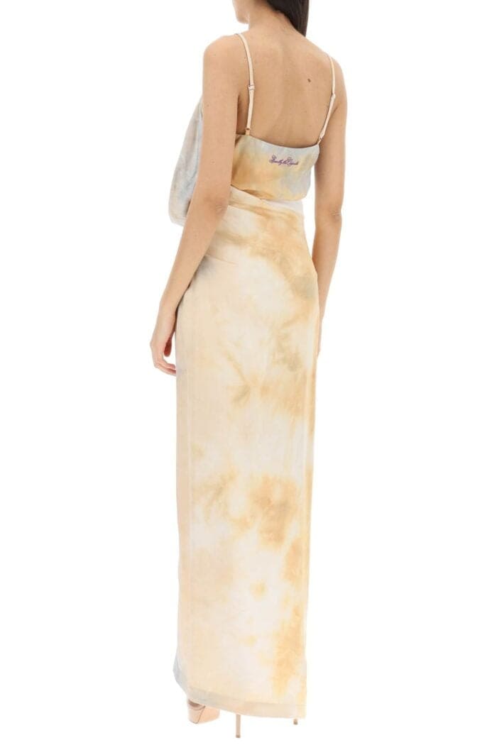 Off-white Draped Tie-dye Dress