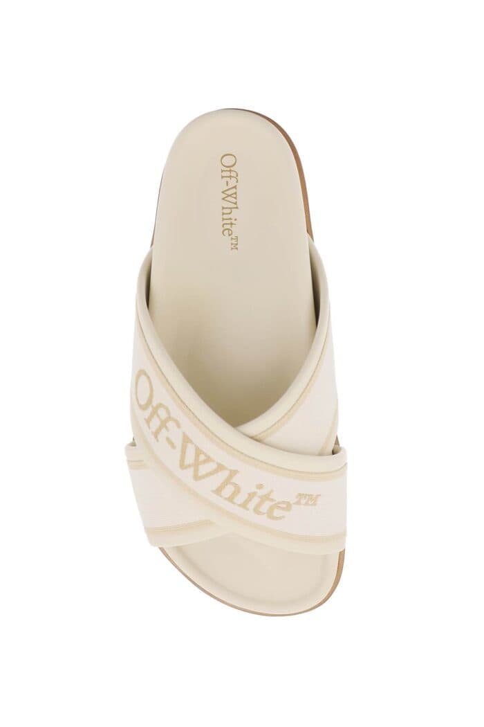 OFF-WHITE Embroidered Logo Slides With