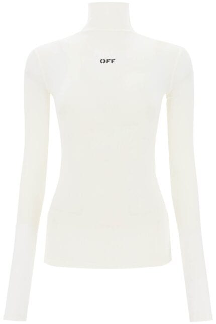 OFF-WHITE Funnel-neck T-shirt With Off Logo