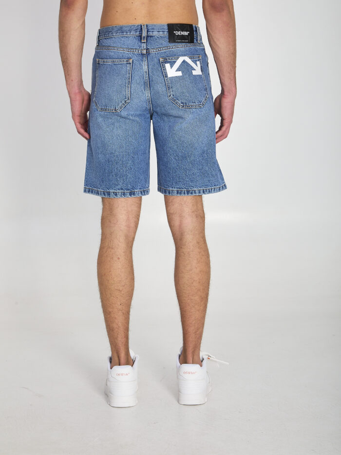 Off White Half Arrows denim shorts