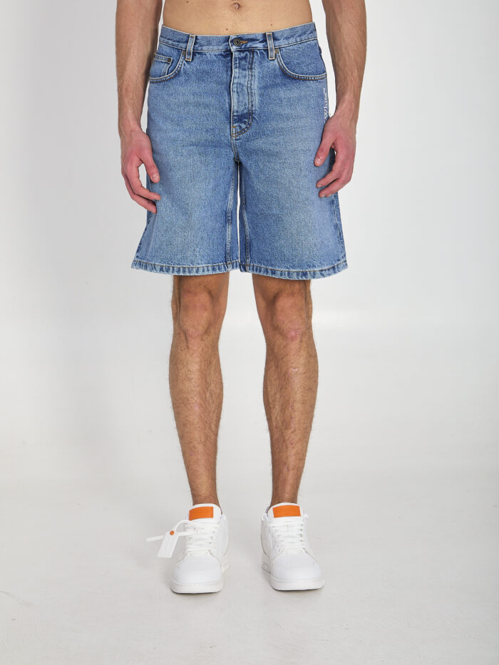 Off White Half Arrows denim shorts