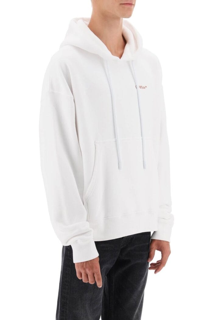 Off-white Hoodie With Back Arrow Print