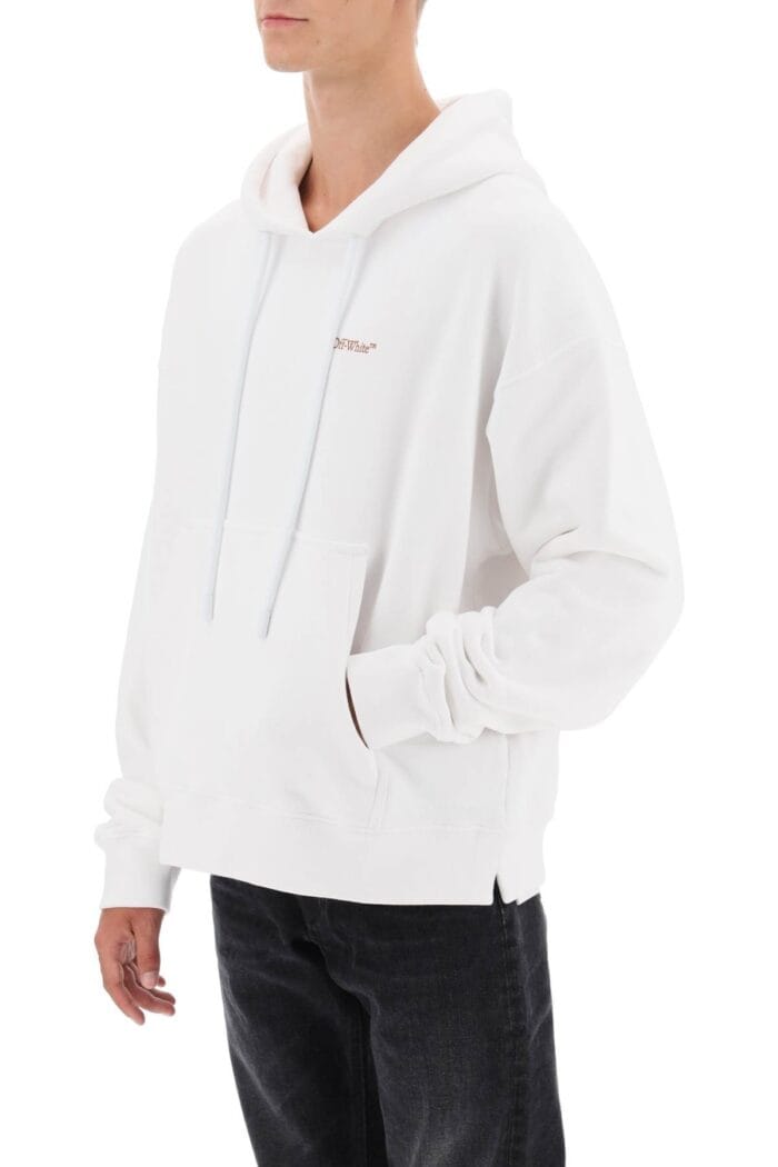 Off-white Hoodie With Back Arrow Print