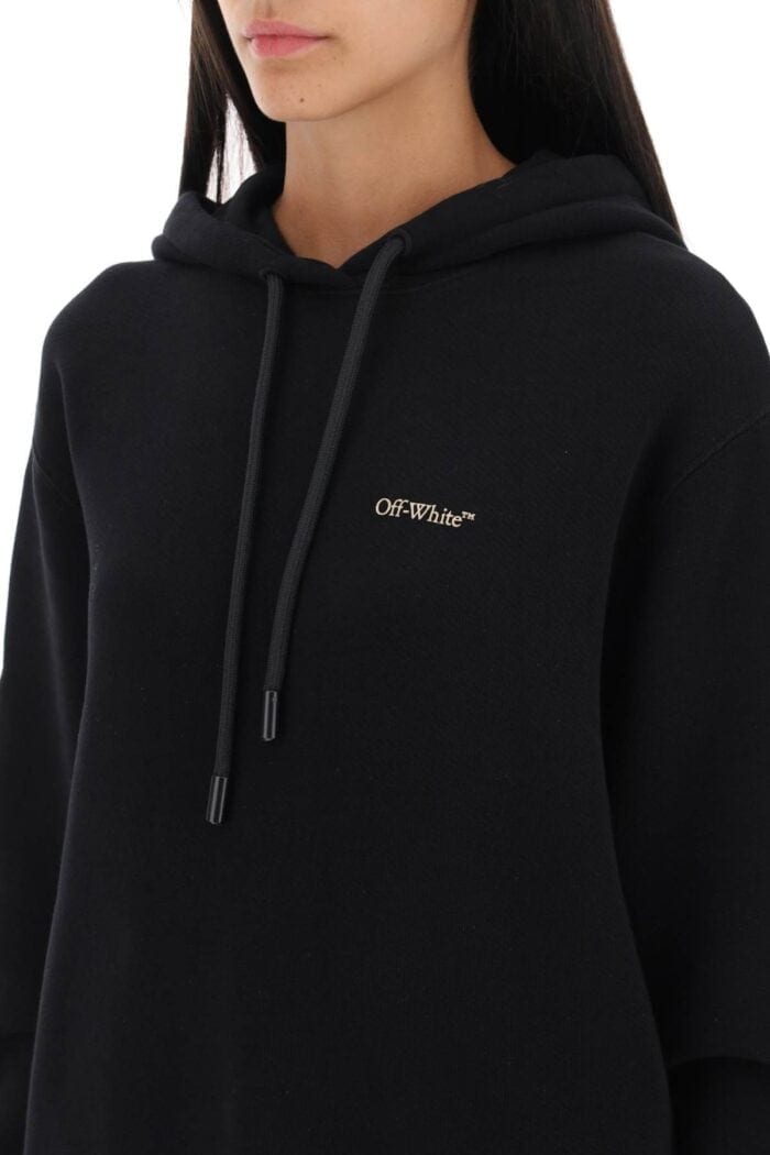 Off-white Hoodie With Back Embroidery