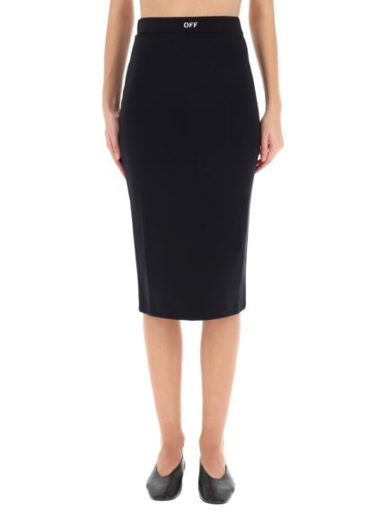 Off-white MIDI SKIRT WITH LOGO