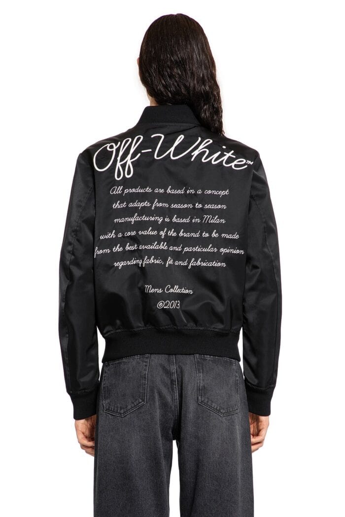 OFF-WHITE Nylon Varsity Bomber