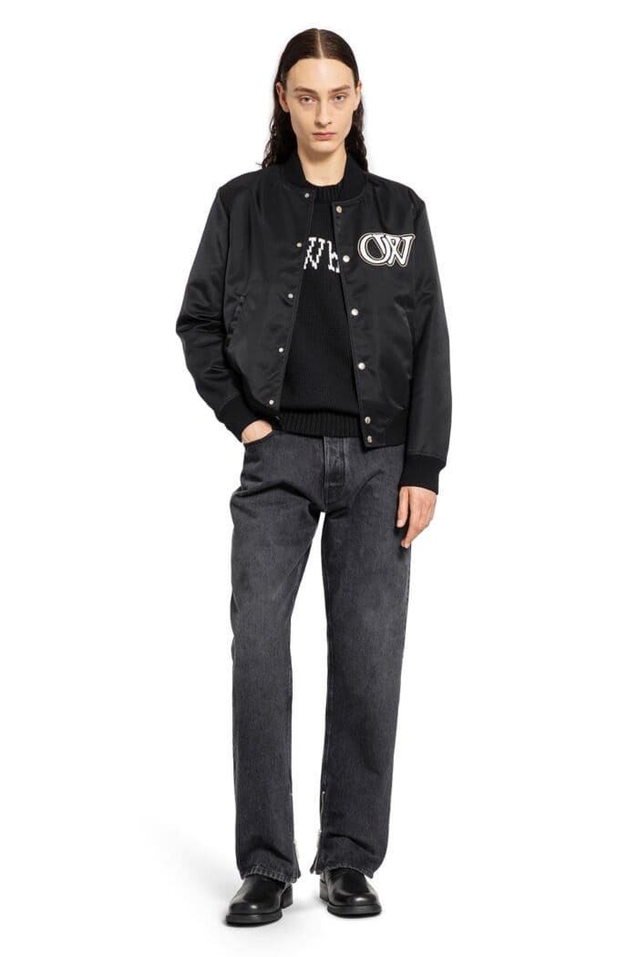 OFF-WHITE Nylon Varsity Bomber