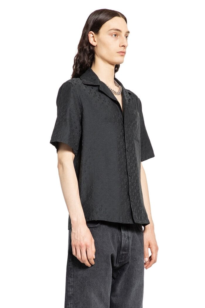 OFF-WHITE Off Stamp Jacquard Silk Cotton Holiday Shirt