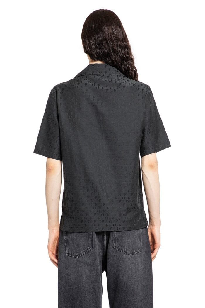 OFF-WHITE Off Stamp Jacquard Silk Cotton Holiday Shirt