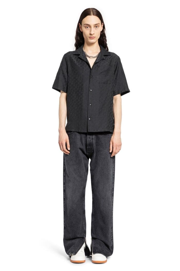 OFF-WHITE Off Stamp Jacquard Silk Cotton Holiday Shirt