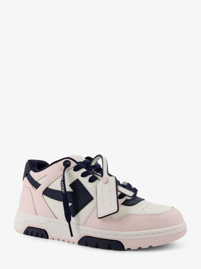 Off-White Out Of Office Leather Sneakers With Iconic Logo On The Side