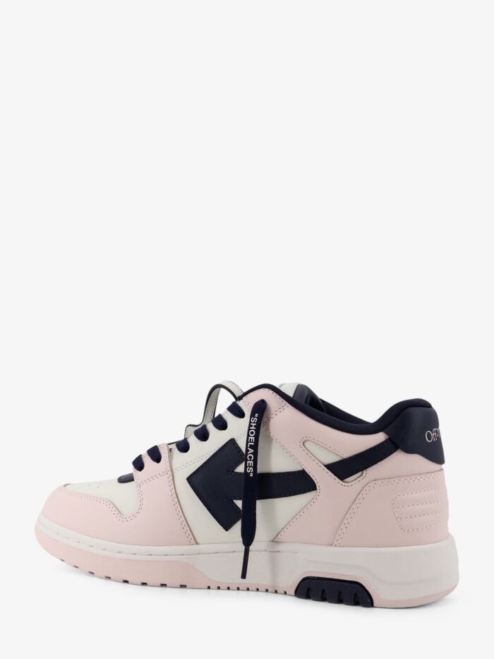 Off-White Out Of Office Leather Sneakers With Iconic Logo On The Side