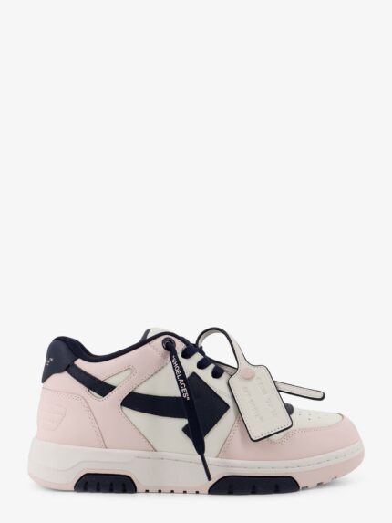 Off-White Out Of Office Leather Sneakers With Iconic Logo On The Side