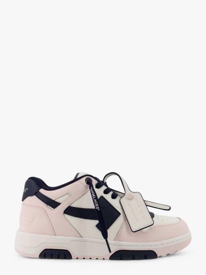 Off-White Out Of Office Leather Sneakers With Iconic Logo On The Side