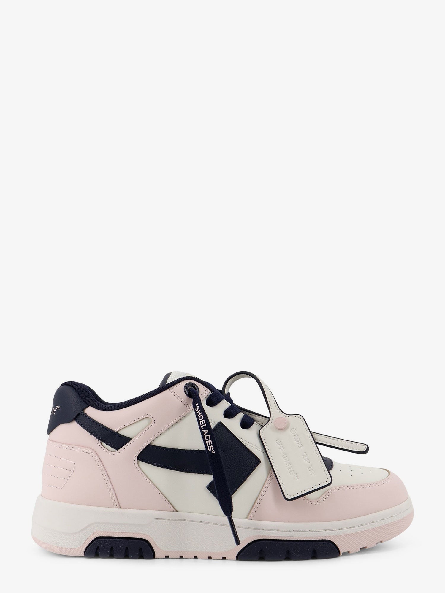 Off-White Out Of Office Leather Sneakers With Iconic Logo On The Side