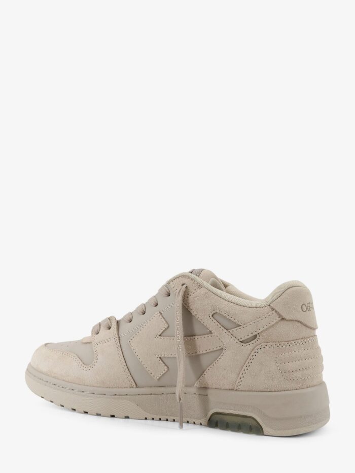 Off-White Out Of Office Suede And Leather Sneakers With Iconic Logo On The Side