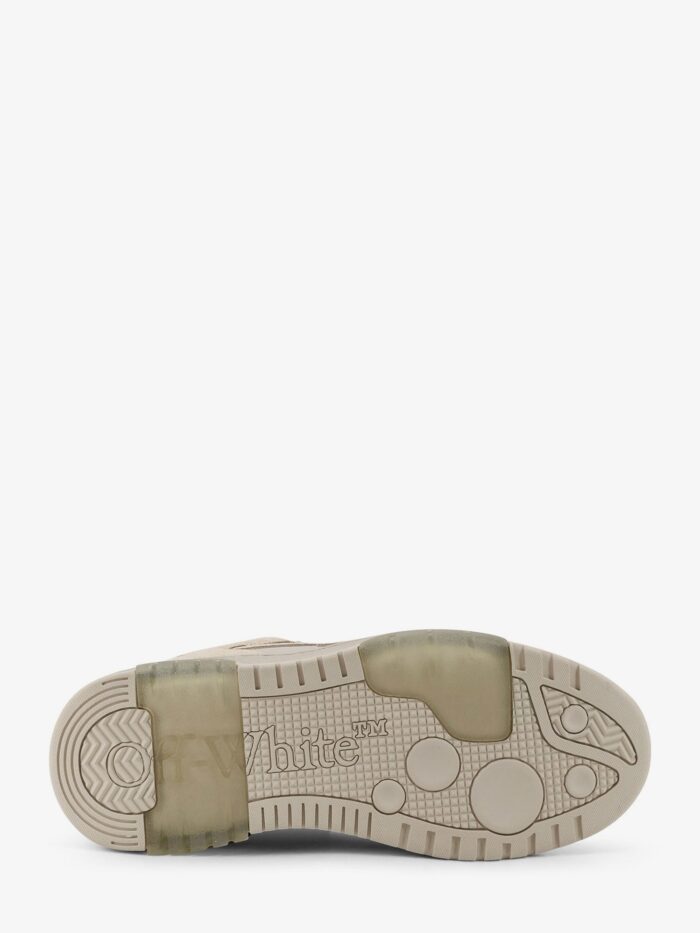 Off-White Out Of Office Suede And Leather Sneakers With Iconic Logo On The Side