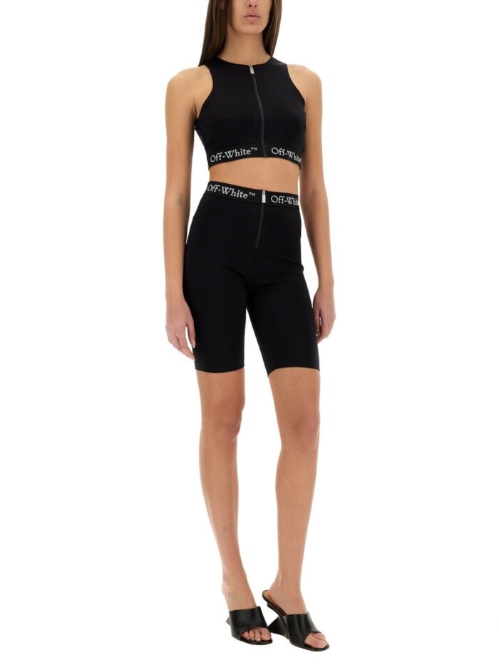 Off-white SHORTS WITH ZIPPER AND LOGO BAND