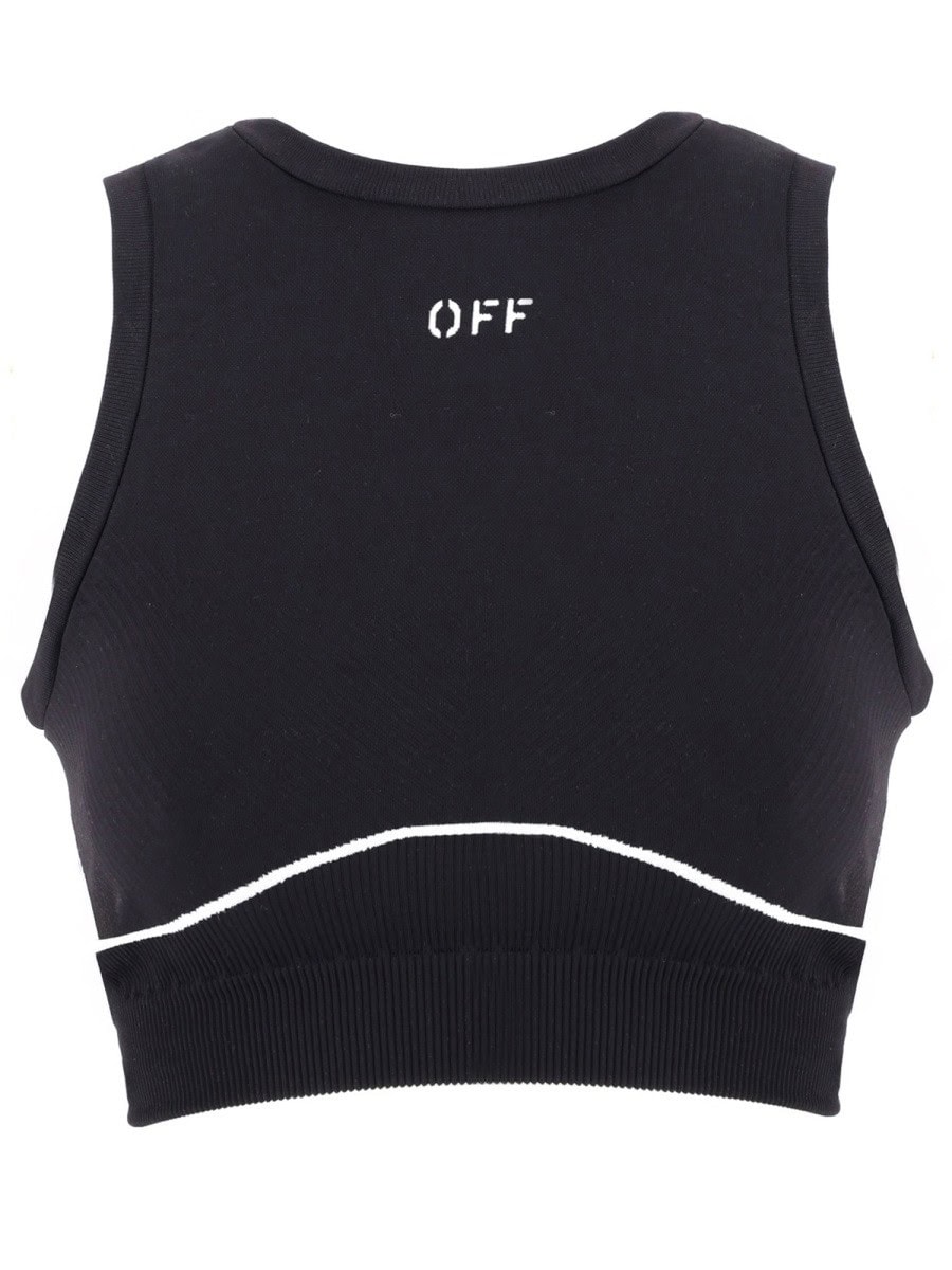 Off-white SLEEVELESS TOP WITH LOGO