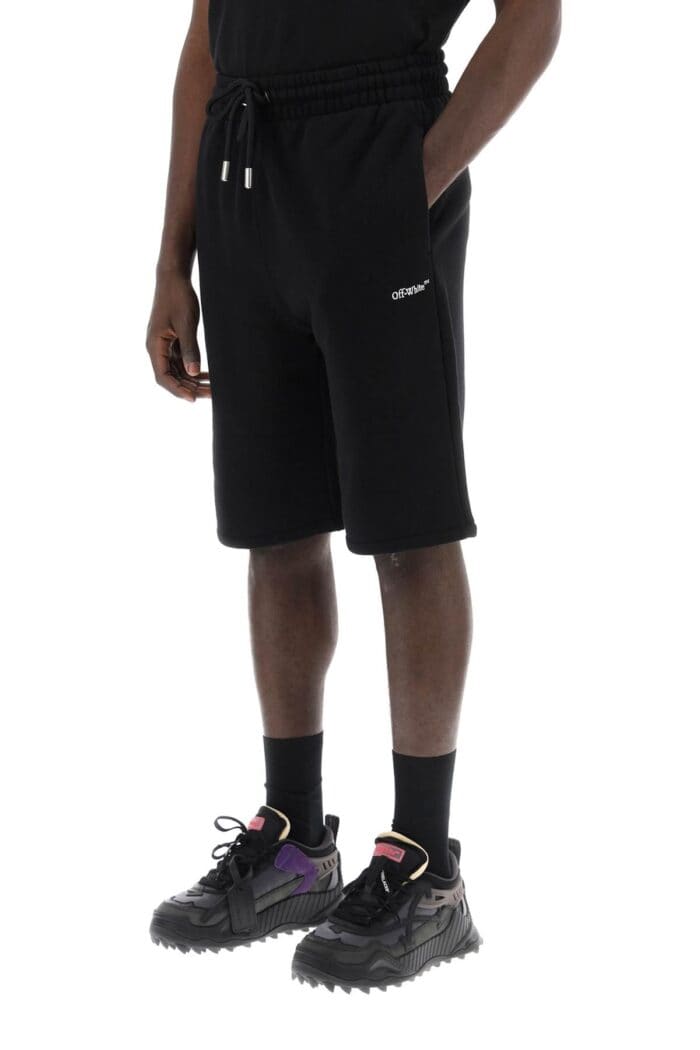 OFF-WHITE "sporty Bermuda Shorts With Embroidered Arrow