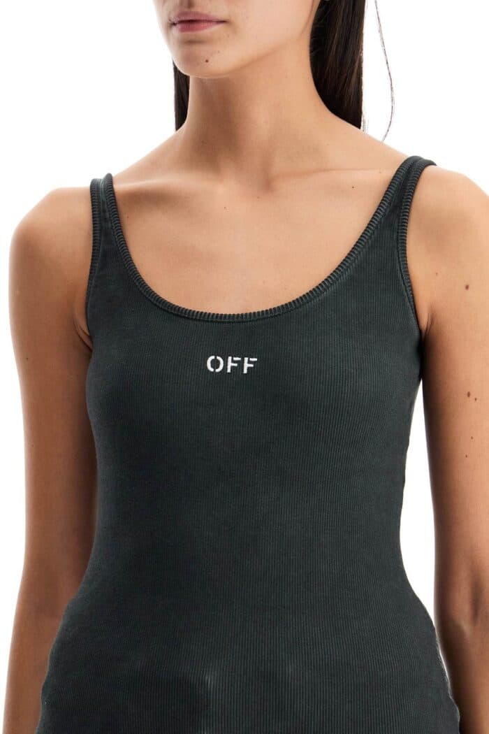 OFF-WHITE Stretch Cotton Tank Top For Women