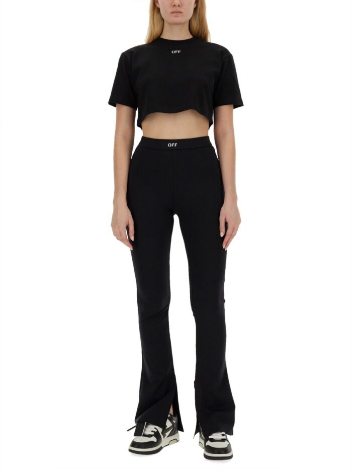 Off-white T-SHIRT CROPPED A COSTE