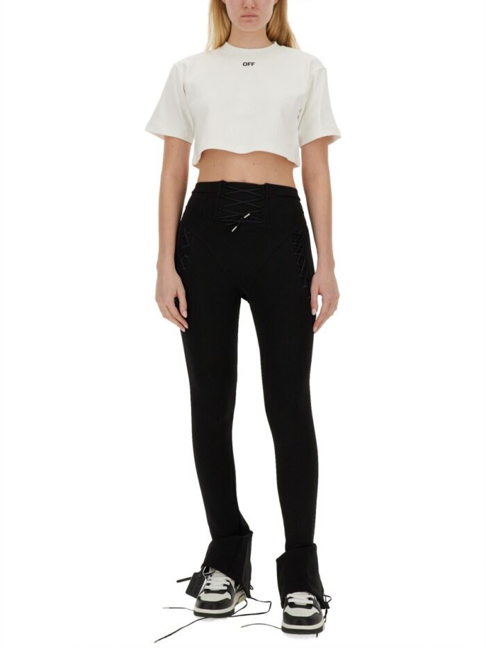 Off-white T-SHIRT CROPPED A COSTE