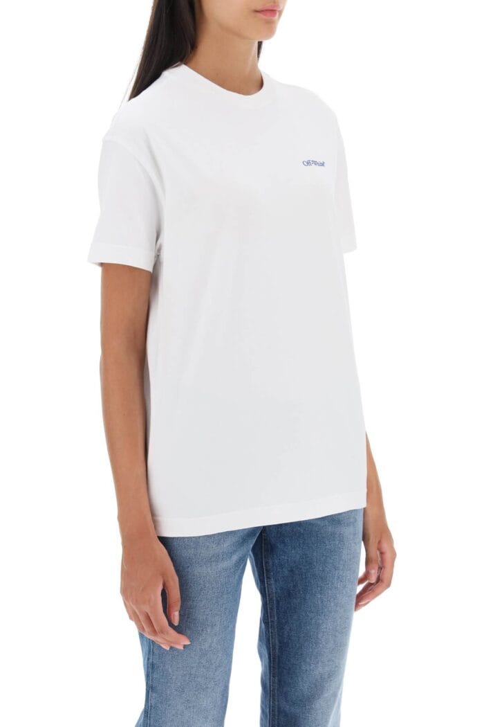 Off-white T-shirt With Back Embroidery