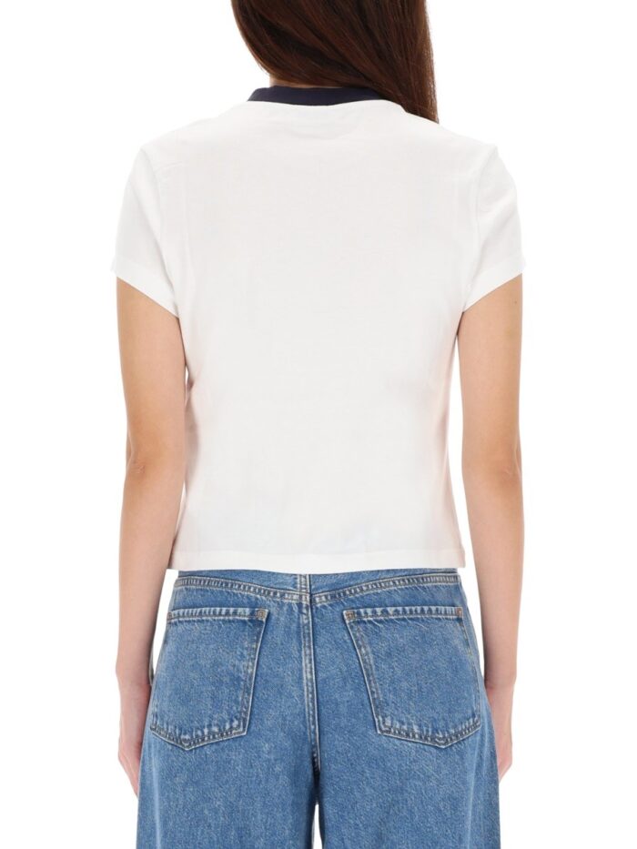 Off-white T-SHIRT WITH EMBROIDERED LOGO