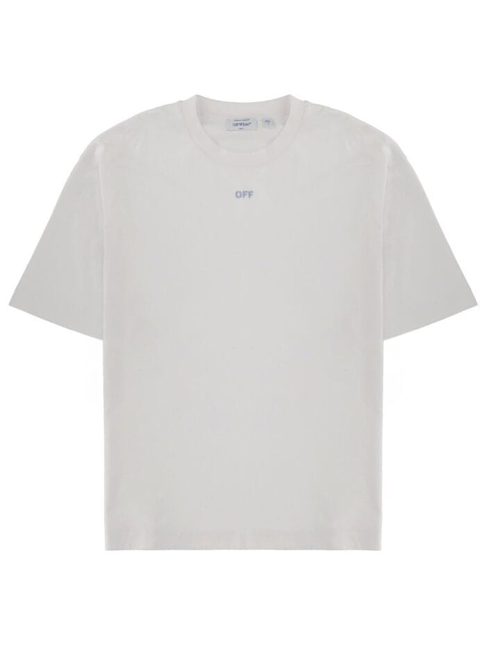 off white t shirt with logo Off-white T-SHIRT WITH LOGO