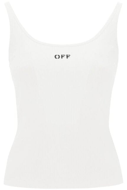 OFF-WHITE Tank Top With Off Embroidery