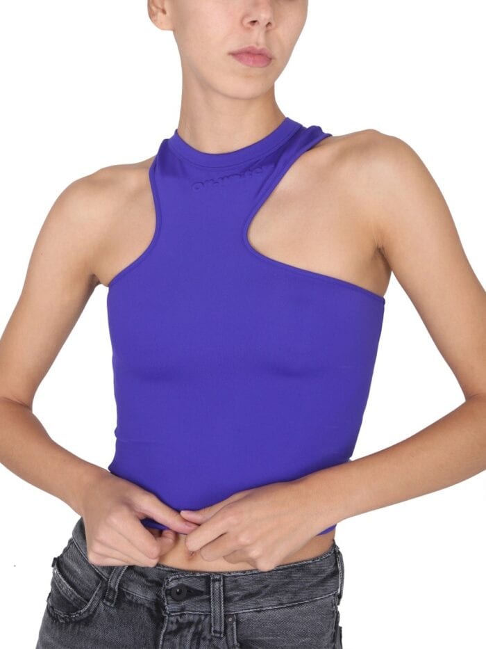 Off-white TOP WITH EMBOSSED LOGO