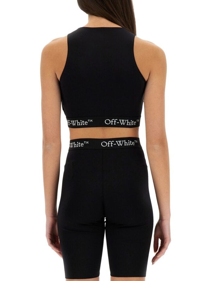 Off-white TOP WITH LOGO BAND