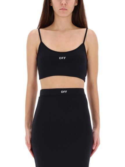 Off-white TOP WITH THIN STRAPS