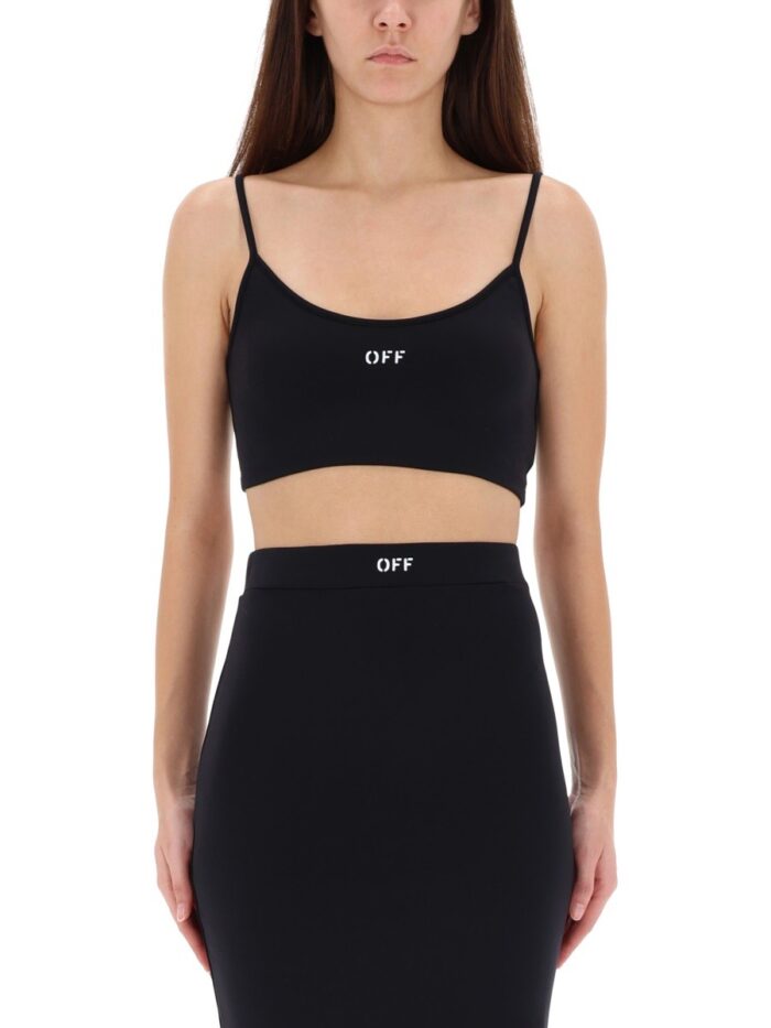 Off-white TOP WITH THIN STRAPS