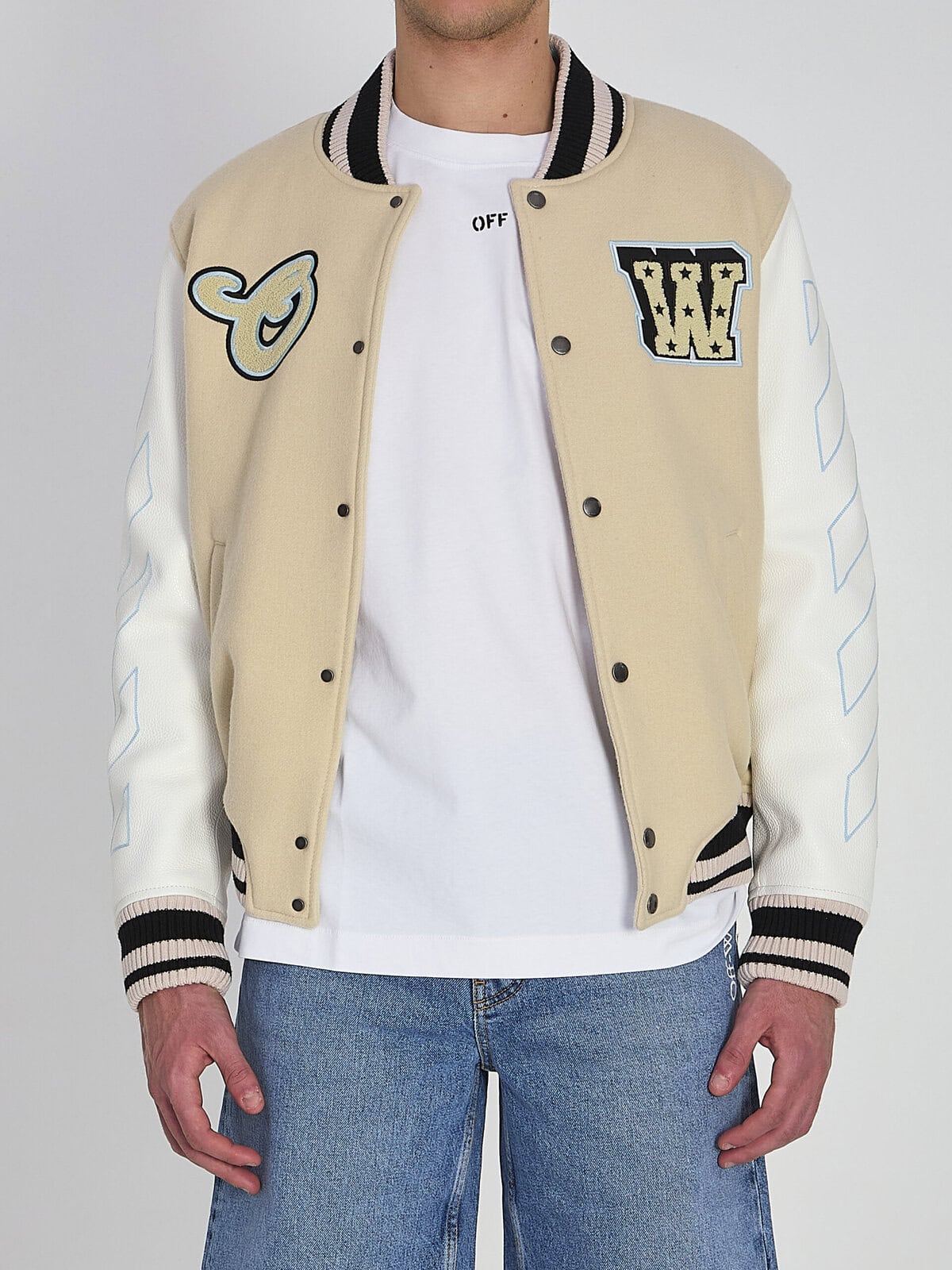 Off White Varsity bomber jacket