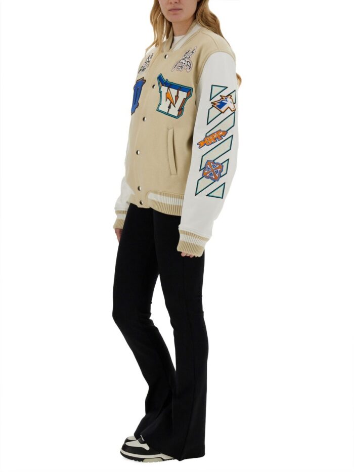 Off-white VARSITY JACKET