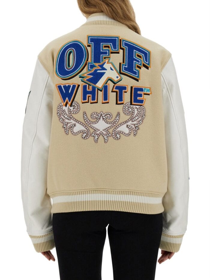 Off-white VARSITY JACKET