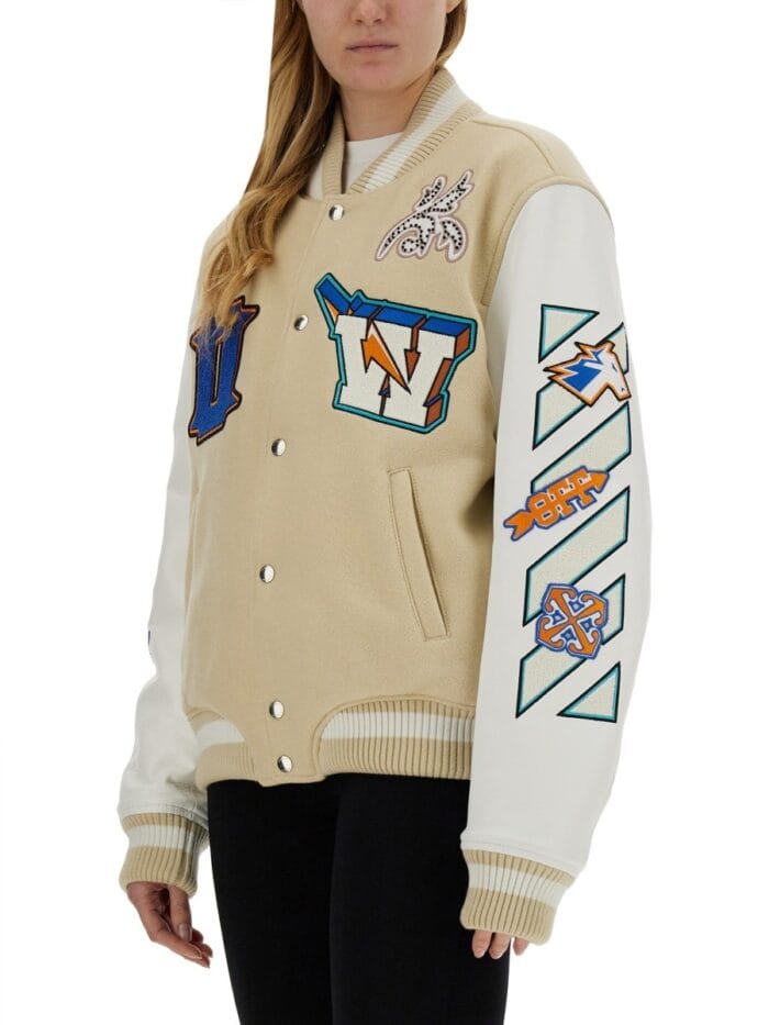Off-white VARSITY JACKET