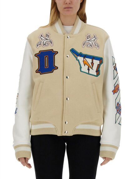 Off-white VARSITY JACKET