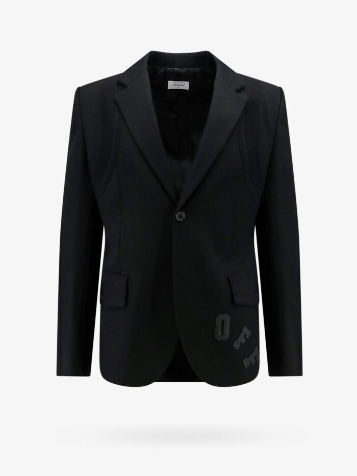 Off-White Virgin Wool Blazer With Off Patch