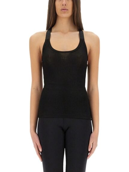 Off-white VISCOSE TOP WITH LOGO