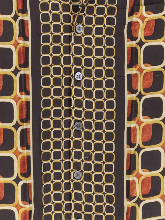 ON ME THE SHIRT Viscose Shirt With Geometric Pattern