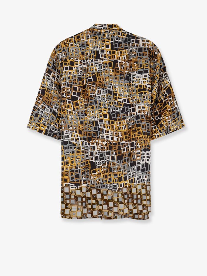 ON ME THE SHIRT Viscose Shirt With Geometric Pattern
