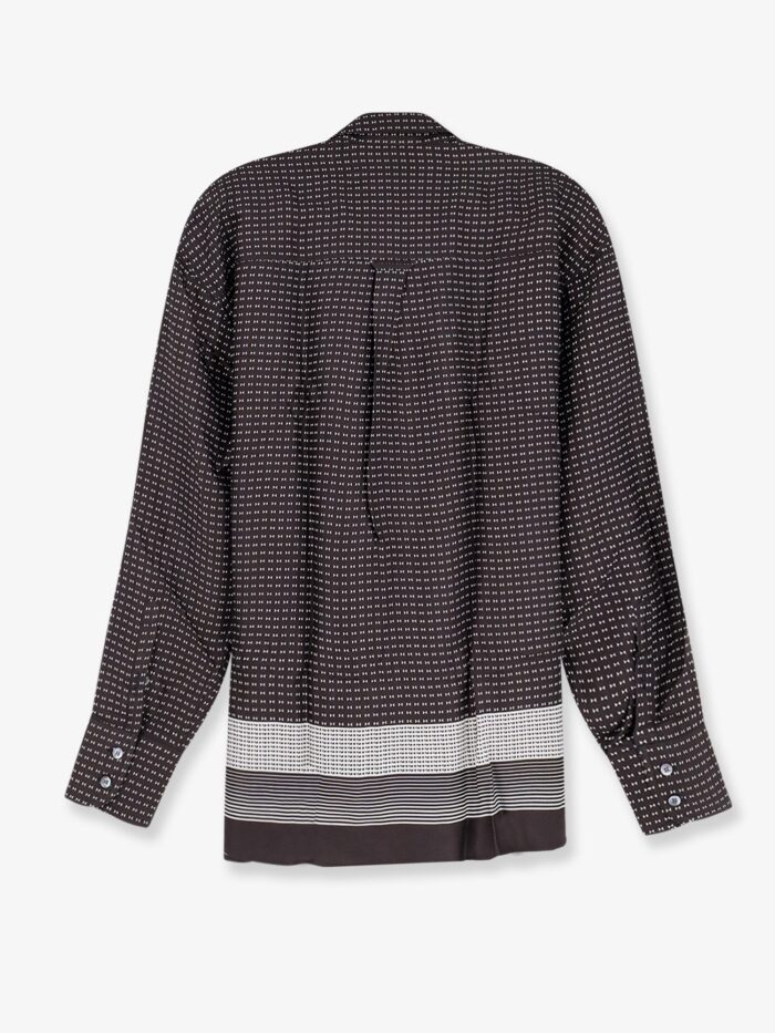 ON ME THE SHIRT Viscose Shirt With Geometric Pattern