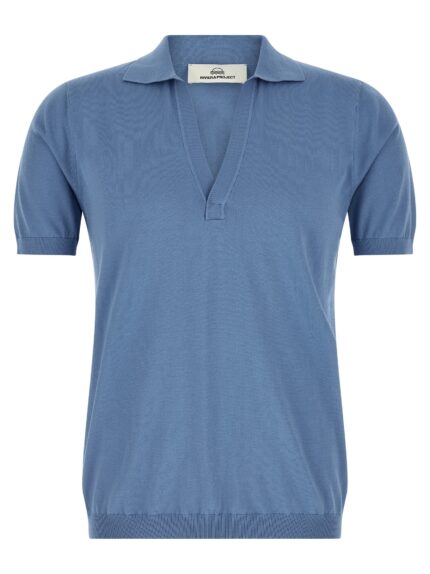 RIVIERA PROJECT Open Collar Polo Shirt