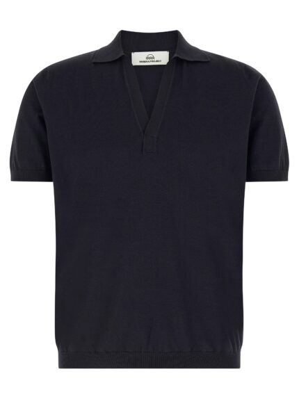 RIVIERA PROJECT Open Collar Polo Shirt