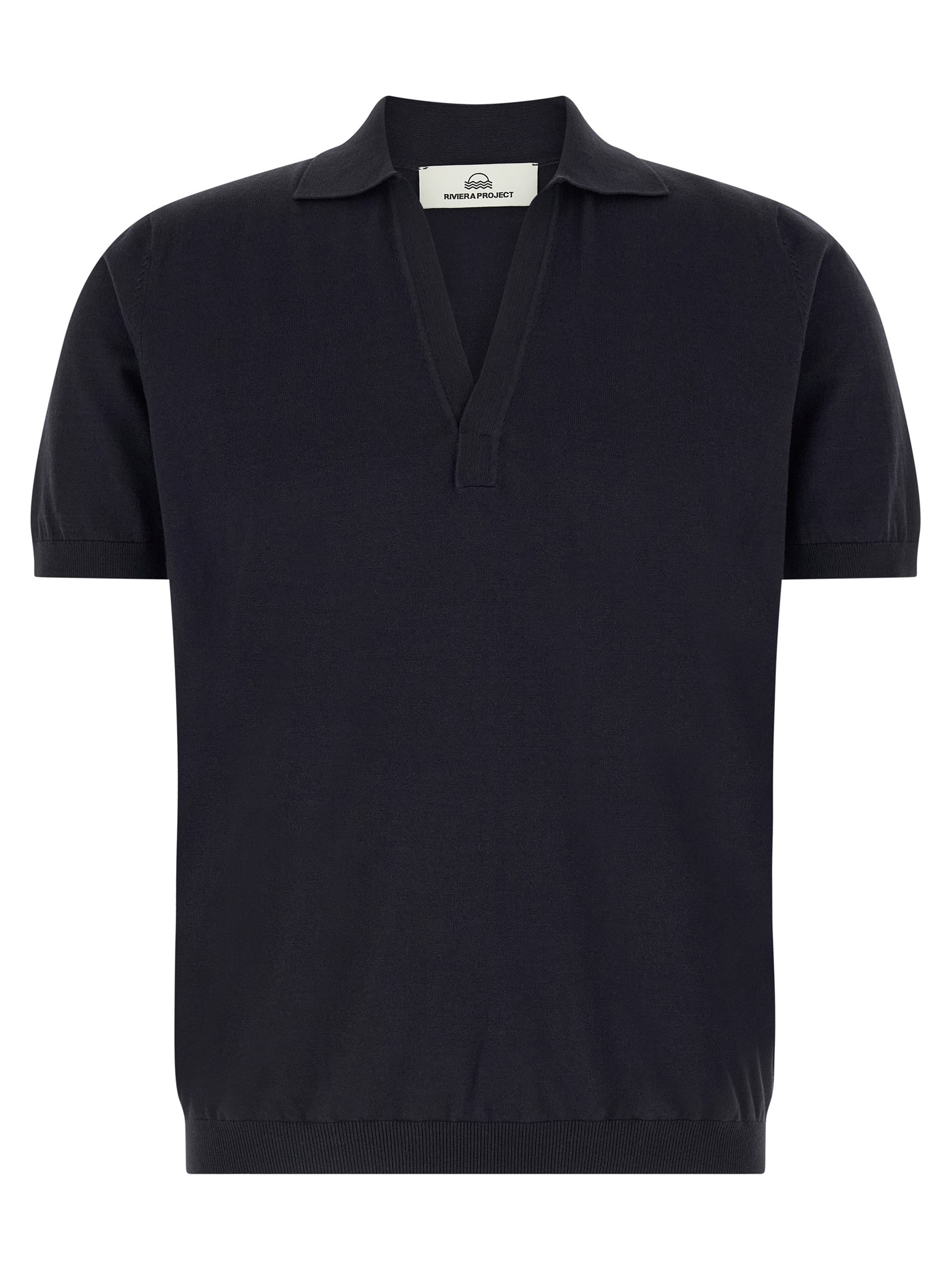 RIVIERA PROJECT Open Collar Polo Shirt