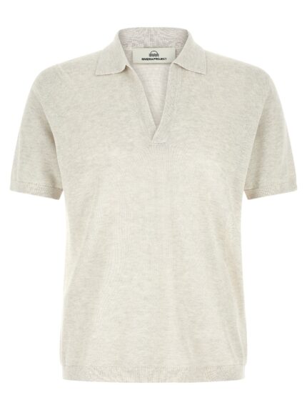 RIVIERA PROJECT Open Collar Polo Shirt